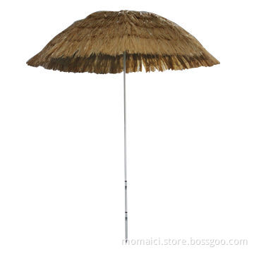 Beach umbrella with PP straw cover